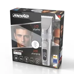 Bezprzewodowa strzyżarka do włosów z wyświetlaczem LCD Mesko MS 2843