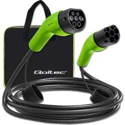 Kabel EV Typ 2 do ładowania samochodów elektrycznych Qoltec 11kW 400V 16A 5 m