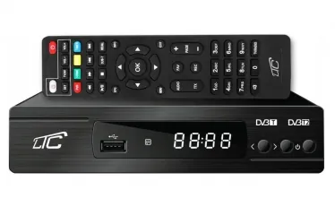 Tuner cyfrowy LTC  DVB-T2 H.265 HEVC z programowalnym pilotem