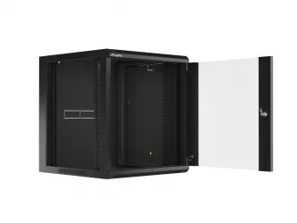 Szafa instalacyjna RACK wisząca 19'' 12U 570x600 drzwi szklane Lanberg  - czarna