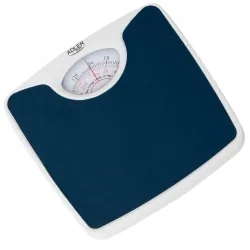 Klasyczna mechaniczna waga łazienkowa Adler AD 8151b  do 130 kg - biało granatowa