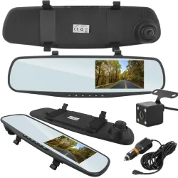 Wideorejestrator rejestrator samochodowy DVR w lusterku LTC Full HD LCD 4.3" + kamera cofania