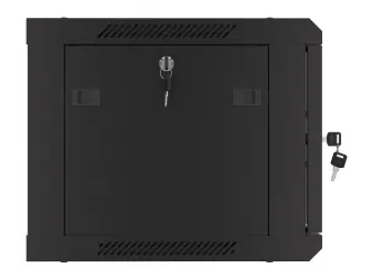 Szafa instalacyjna RACK V2 wisząca 19'' 6U 600x450 drzwi szklane Lanberg  - czarna