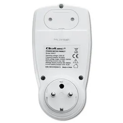 Watomierz licznik zużycia energii PM0627 z historią pomiaru Qoltec 3680W 16A LCD
