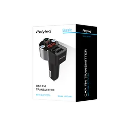 Transmiter FM samochodowy z zestawem głośnomówiącym Peiying Bluetooth 2xUSB