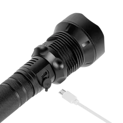 Aluminiowa latarka ręczna REBEL LED 20W ZOOM akumulator USB 800m