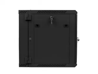 Szafa instalacyjna dwusekcyjna RACK wisząca 19'' 12U 600x600 drzwi szklane Lanberg - czarna