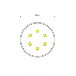 Żarówka LED GU10 1,2W AC230V, 100lm,WW,blister