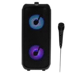 Podświetlany głośnik przenośny Bluetooth Adler AD 1903 SD USB AUX FM   mikrofon