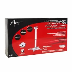 Uchwyt sufitowy ścienny do projektora multimedialnego ART P-102S 15 kg obrotowy srebrny