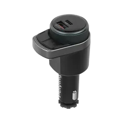 Podświetlany transmiter FM samochodowy z zestawem głośnomówiącym Peiying Bluetooth USB QC   USB-C PD