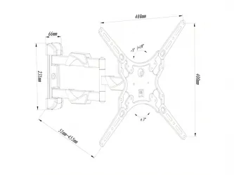 Uchwyt do telewizora LCD BLOW 13&quot;-55&quot; TYP X z przegubem 