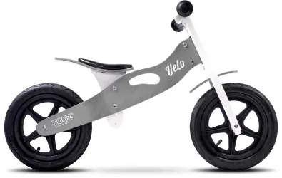 Rowerek biegowy drewniany Caretero Toyz velo pompowane koła 12&quot; - szary