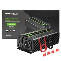 Przetwornica napięcia Qoltec Monolith 12V/230V 1000W/2000W USB Czysty Sinus