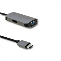 Adapter USB 3.1 C Qoltec HDMI VGA