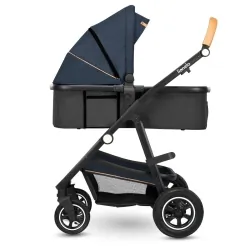 Wózek wielofunkcyjny LIONELO AMBER 2 w 1 spacerówka + gondola + torba + akcesoria - granatowy