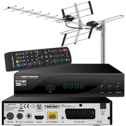Cyfrowy zestaw telewizji naziemnej DVB-T tuner cyfrowy DVB-T2 H.265/HEVC + antena kierunkowa VHF/UHF MUX8 ATD31S