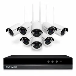 Zestaw do monitoringu OVERMAX CAMSPOT NVR 8.0 rejestrator + 8x zewnętrzna kamera IP WiFi