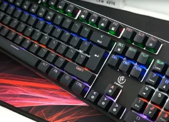 Aluminiowa mechaniczna klawiatura gamingowa dla graczy REBELTEC IMPERATOR z podświetleniem + mysz + mata + słuchawki