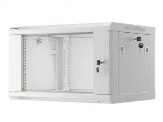 Szafa instalacyjna RACK V2 wisząca 19&#039;&#039; 6U 600x450 drzwi szklane Lanberg  - szara