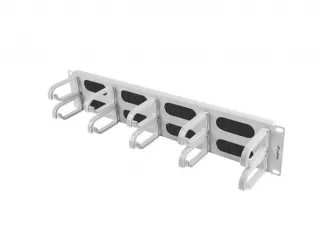 Organizer kabli LANBERG do szafy RACK 19" 2U z 10 uchwytami panel szczotkowany typ B szary