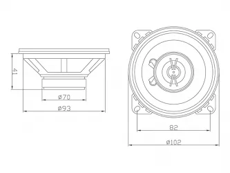 Komplet głośników samochodowych BLOW WH-1416 4&quot; 4 Ohm 100W + maskownice