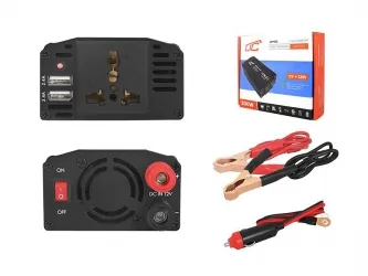 Przetwornica samochodowa 12V/230V 300W LTC + 2xUSB 2.4A