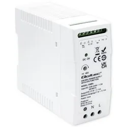 Stabilny zasilacz na szynę DIN z funkcją UPS Qoltec 60W
