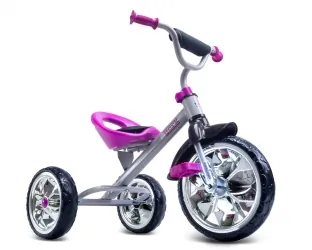 Rowerek trójkołowy dziecięcy Caretero Toyz York z pedałami - fioletowy