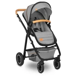 Wózek wielofunkcyjny LIONELO AMBER 2 w 1 spacerówka + gondola + torba + akcesoria - szary