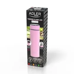 Termos z wyświetlaczem temperatury LED 473ml Adler AD 4506p różowy