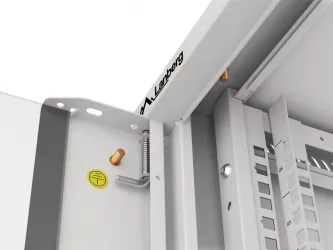 Szafa instalacyjna RACK wisząca 19'' 15U 570x450 drzwi szklane szybki montaż Lanberg (flat pack) - szara