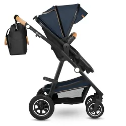 Wózek wielofunkcyjny LIONELO AMBER 2 w 1 spacerówka + gondola + torba + akcesoria - granatowy