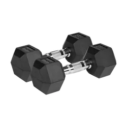 Hantle żeliwne gumowane HEX 2x 8kg REBEL ACTIVE