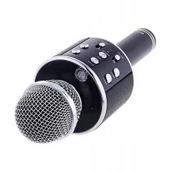 Bezprzewodowy mikrofon Bluetooth WS858 czarny karaoke 