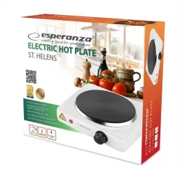 Kuchenka elektryczna jednopalnikowa Esperanza ST. HELENS - biała