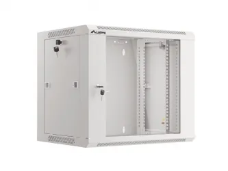 Szafa instalacyjna RACK wisząca 19&#039;&#039; 9U 570x450 drzwi szklane Lanberg  - szara