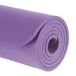 Mata gimnastyczna do ćwiczeń joga pilates fitness 183x61cm grubość 1cm REBEL ACTIVE - kolor fioletowy