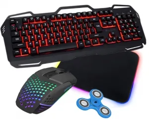 Zestaw Blow klawiatura z podświetleniem LED RED COLD STEEL + mysz  FURY BATTLER 6400DPI + podkładka