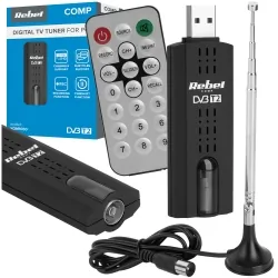 Tuner cyfrowy USB DVB-T2 H.265 HEVC REBEL dla komputerów PC