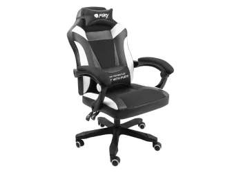 Fotel GAMINGOWY FURY AVENGER M+ czarno -biały