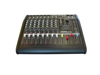 Mikser audio powermikser AZUSA PMQ-2108 z wbudowanym wzmacniaczem 2x240W 8 kanałów