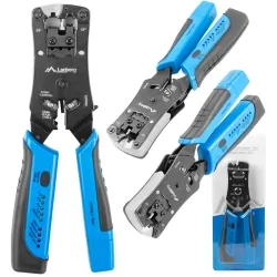 Zaciskarka wtyków RJ45, RJ12, RJ11  + tester kabli LANBERG