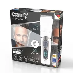 Bezprzewodowa strzyżarka do włosów USB-C z wyświetlaczem LCD Camry CR 2841   baza łądująca