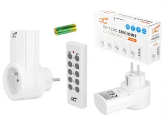 Gniazdo sieciowe sterowane pilotem LTC 5x gniazdo zdalnie sterowane