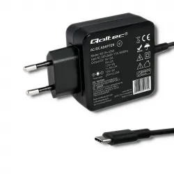 Ładowarka sieciowa Qoltec 45W 5-20V 2-3A USB-C PD czarna