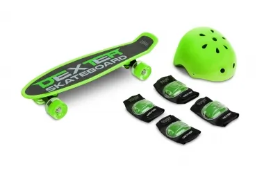 Deskorolka Caretero Toyz DEXTER + kask i ochraniacze - zielona