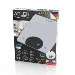 Elektroniczna waga kuchenna LED Adler AD 3173s do 10 kg szara
