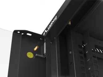 Szafa instalacyjna RACK wisząca 19&#039;&#039; 15U 570x450 drzwi szklane szybki montaż Lanberg (flat pack) - czarna