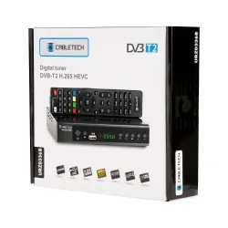 Tuner cyfrowy Cabletech DVB-T2/C HEVC H.265 + programowalny pilot